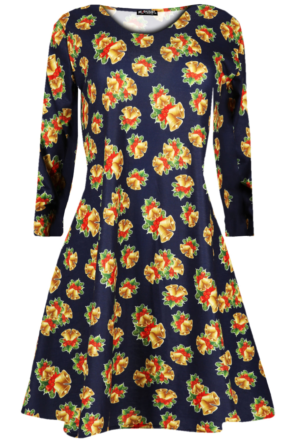 Ruby Long Sleeve Christmas Print Dress