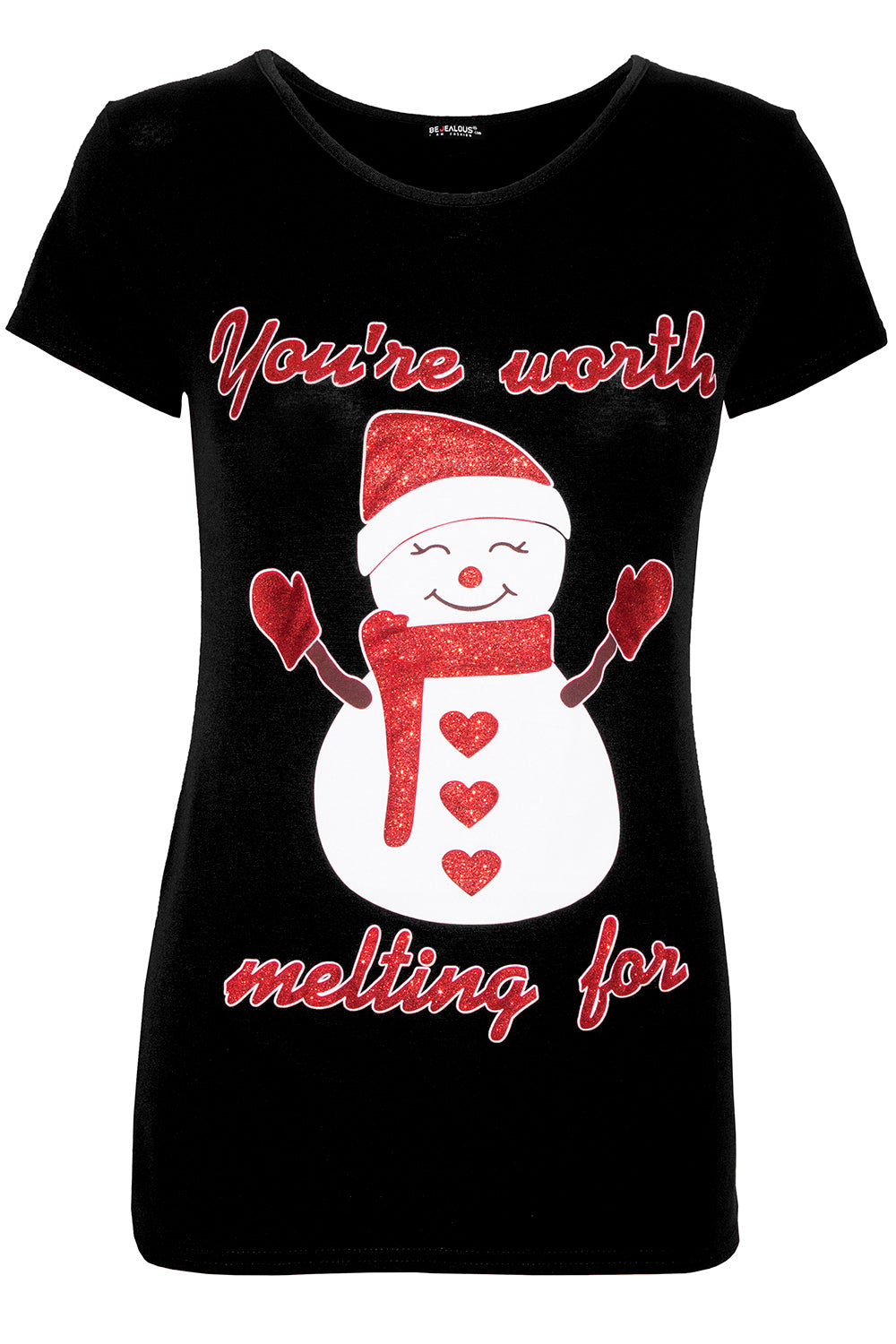Maisie Christmas Xmas Cap Sleeve T Shirt Tee Top
