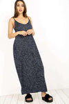 Amelia Navy Marl Knit Oversized Maxi Dress - bejealous-com