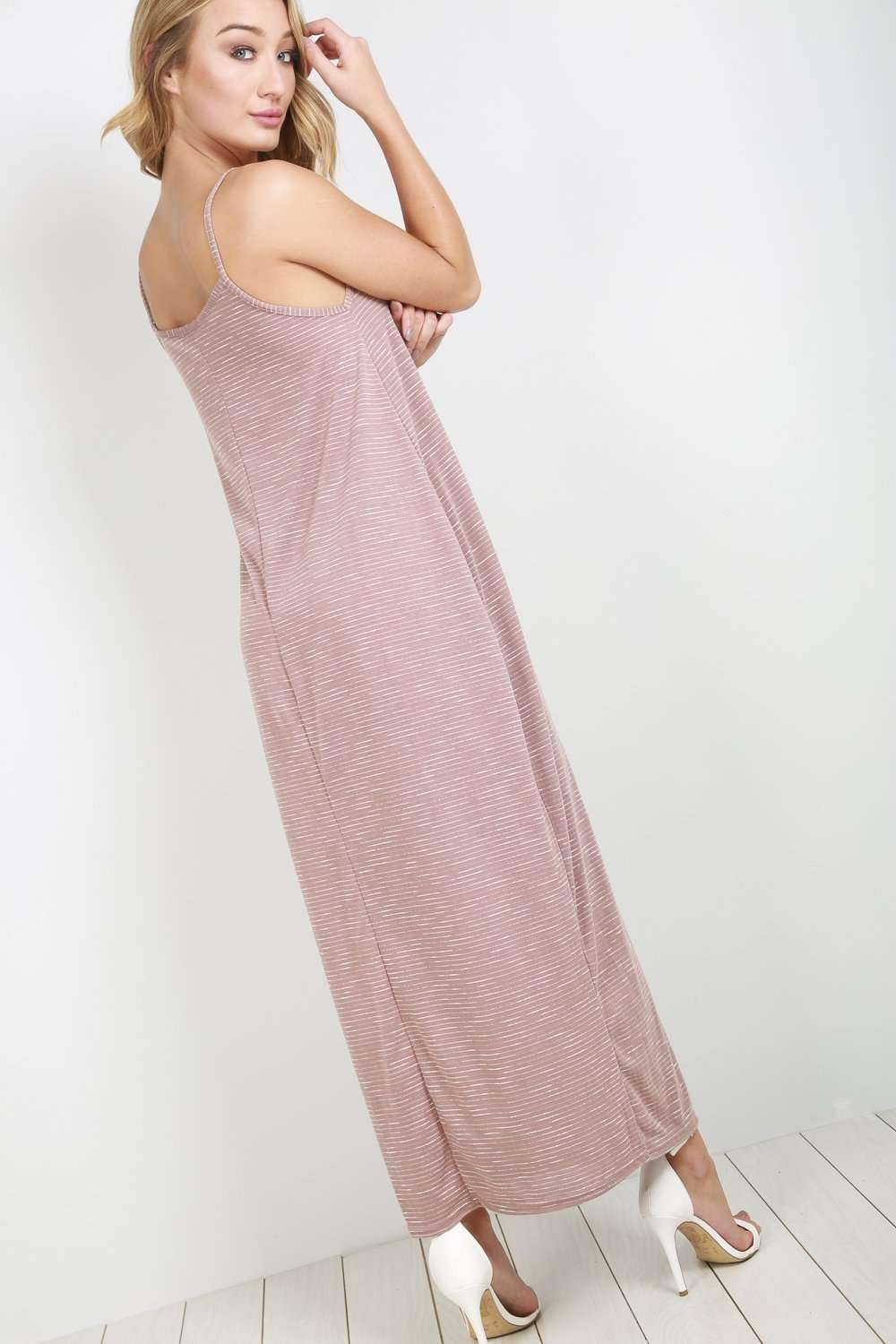 Amelia Navy Marl Knit Oversized Maxi Dress - bejealous-com