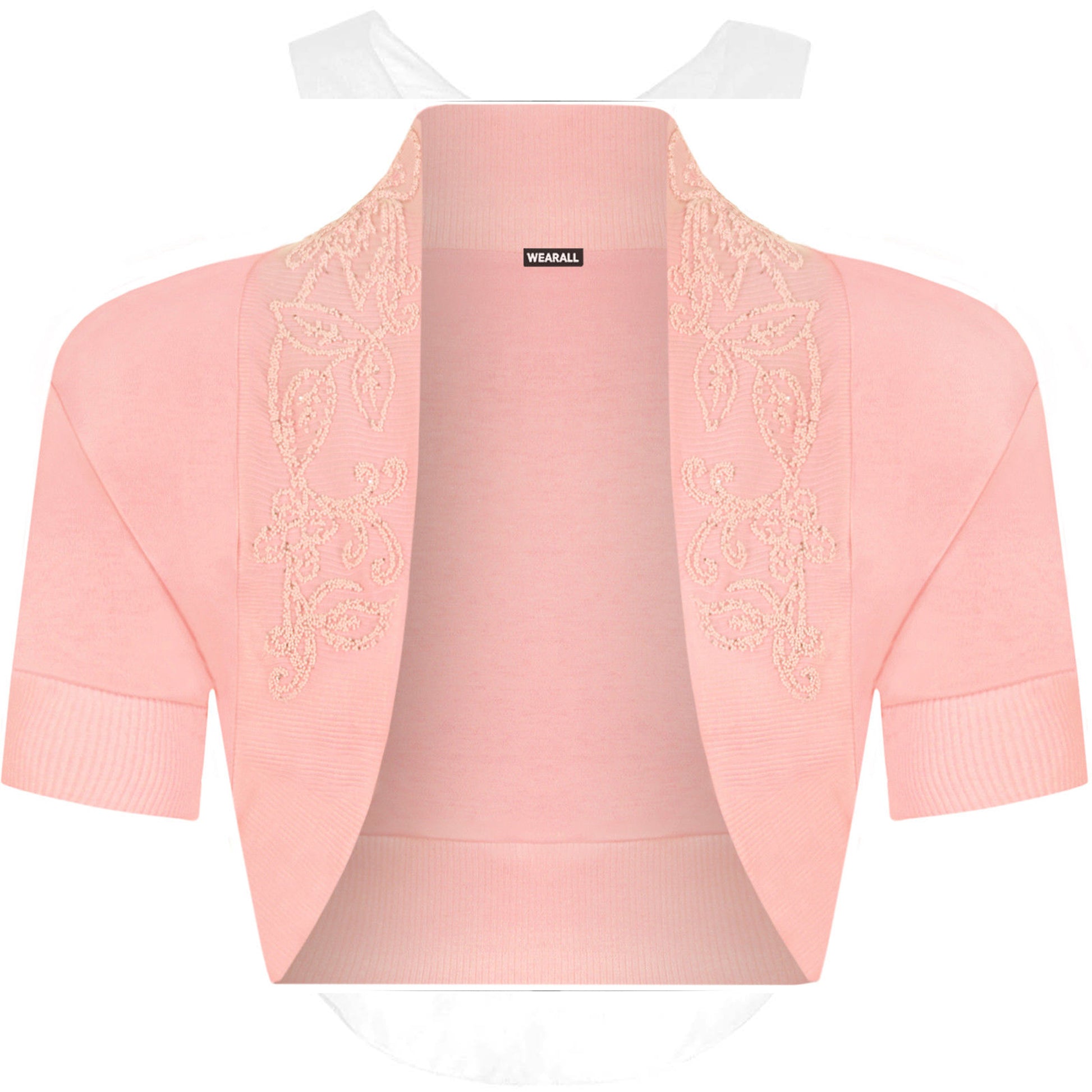 Lily Beaded Cap Sleeve Shrug Top