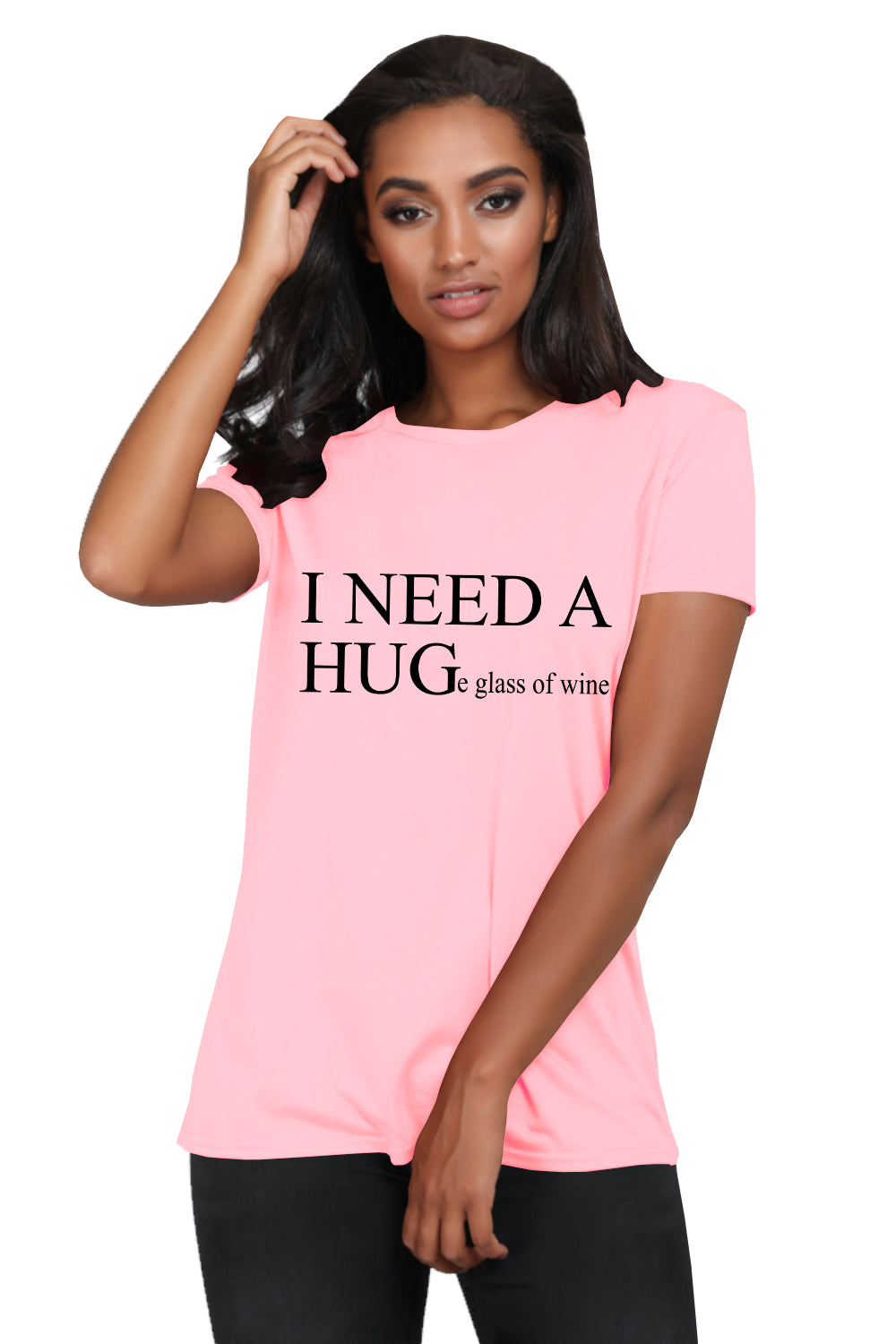 Gemma I NEED A HUG Basic Baggy T Shirt