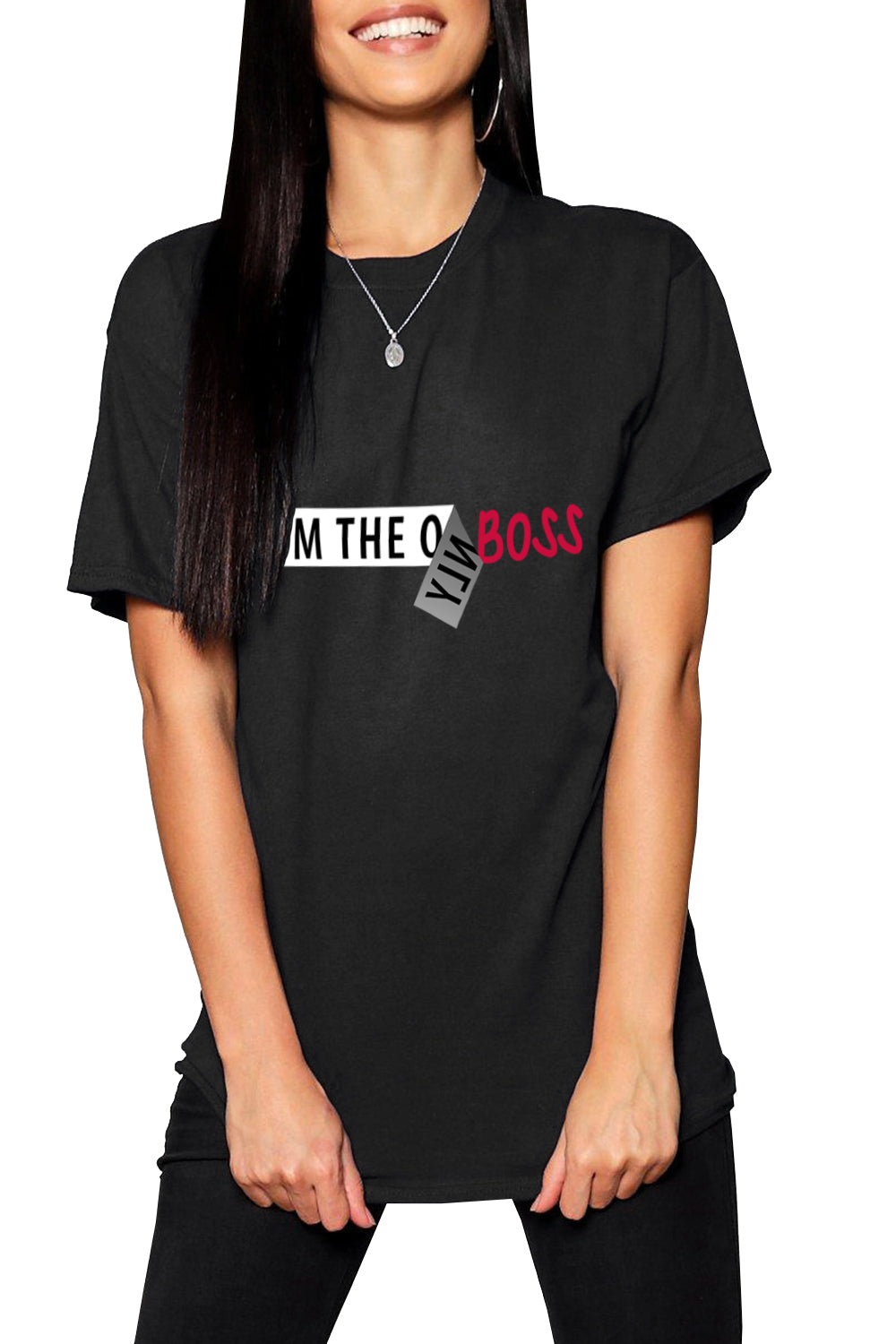 Lina I'M THE BOSS Baggy Basic T Shirt