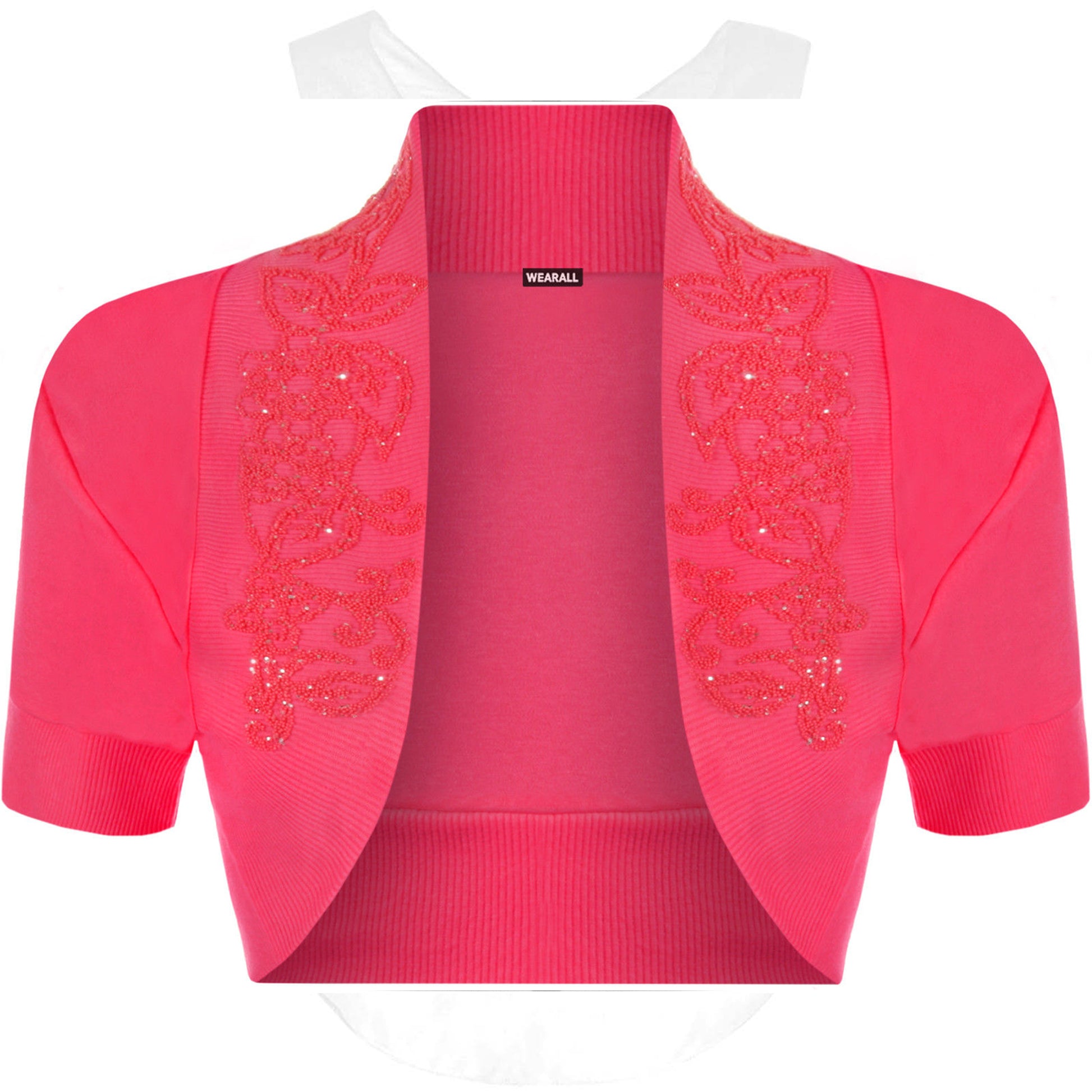 Lily Beaded Cap Sleeve Shrug Top