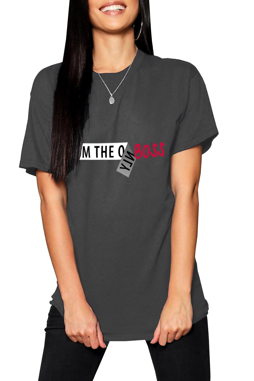 Lina I'M THE BOSS Baggy Basic T Shirt