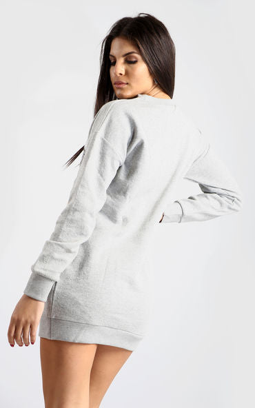 Long Sleeve Christmas Reindeer Jumper Dress