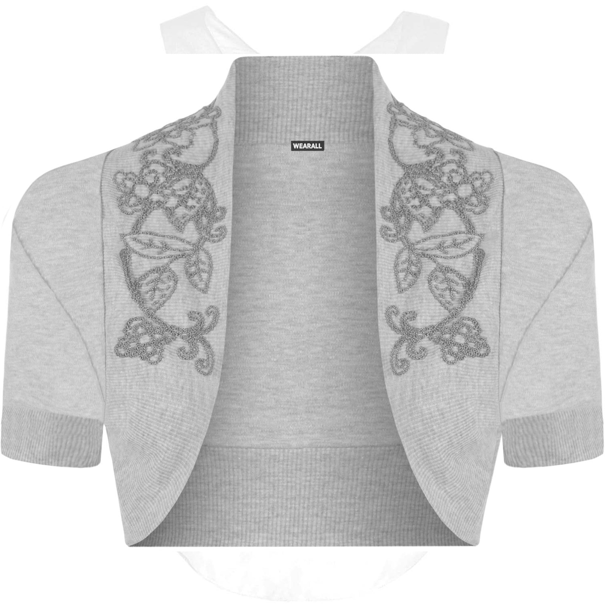 Lily Beaded Cap Sleeve Shrug Top