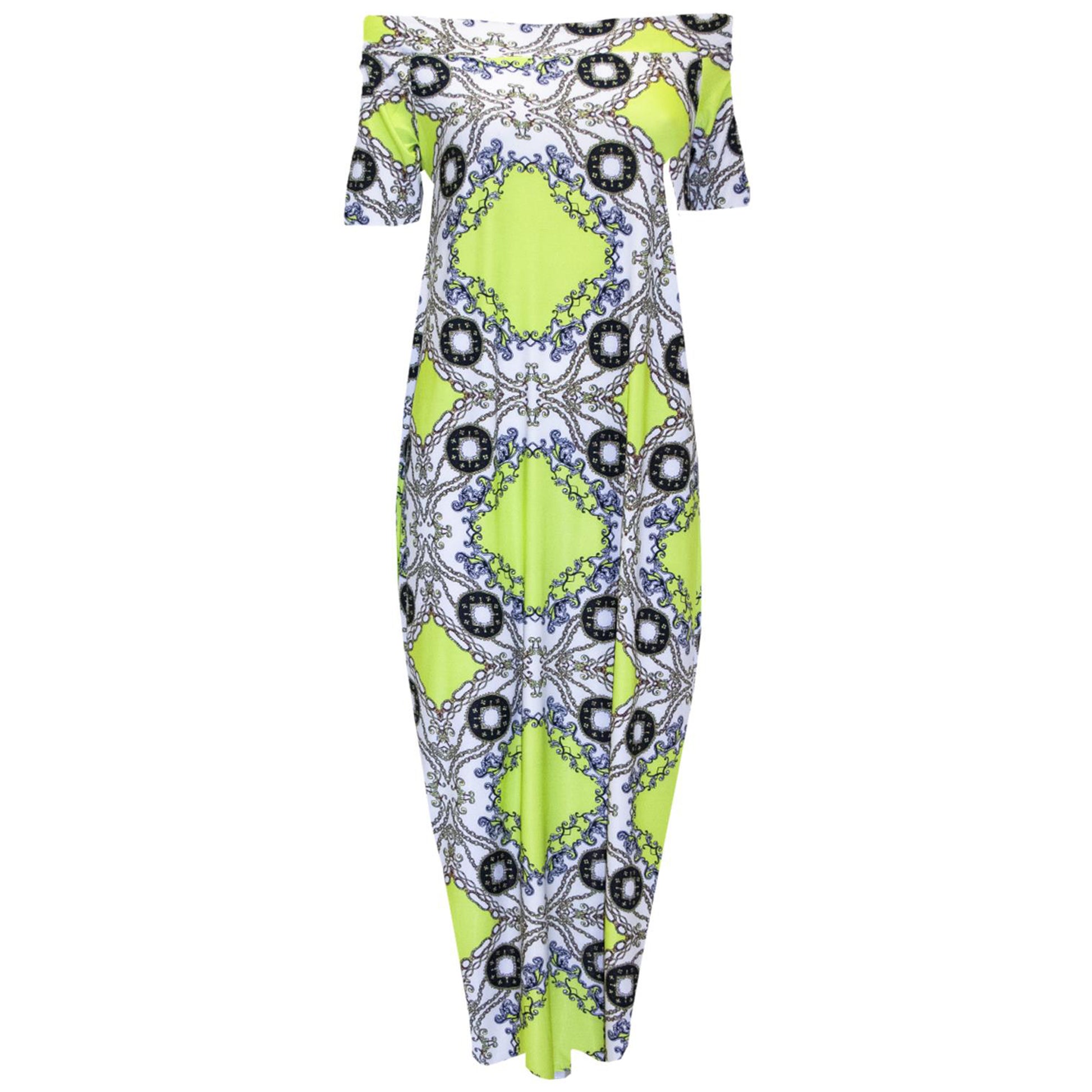 Evie Off Shoulder Printed Maxi Dress