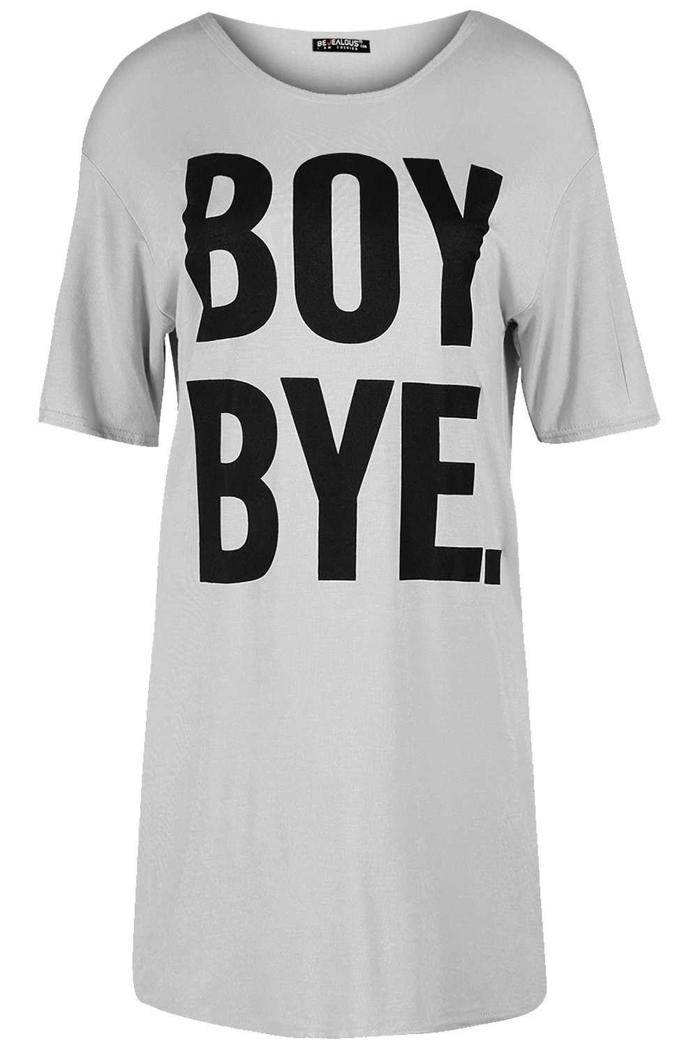 Ashby Boy Bye Slogan Print TShirt Dress - bejealous-com