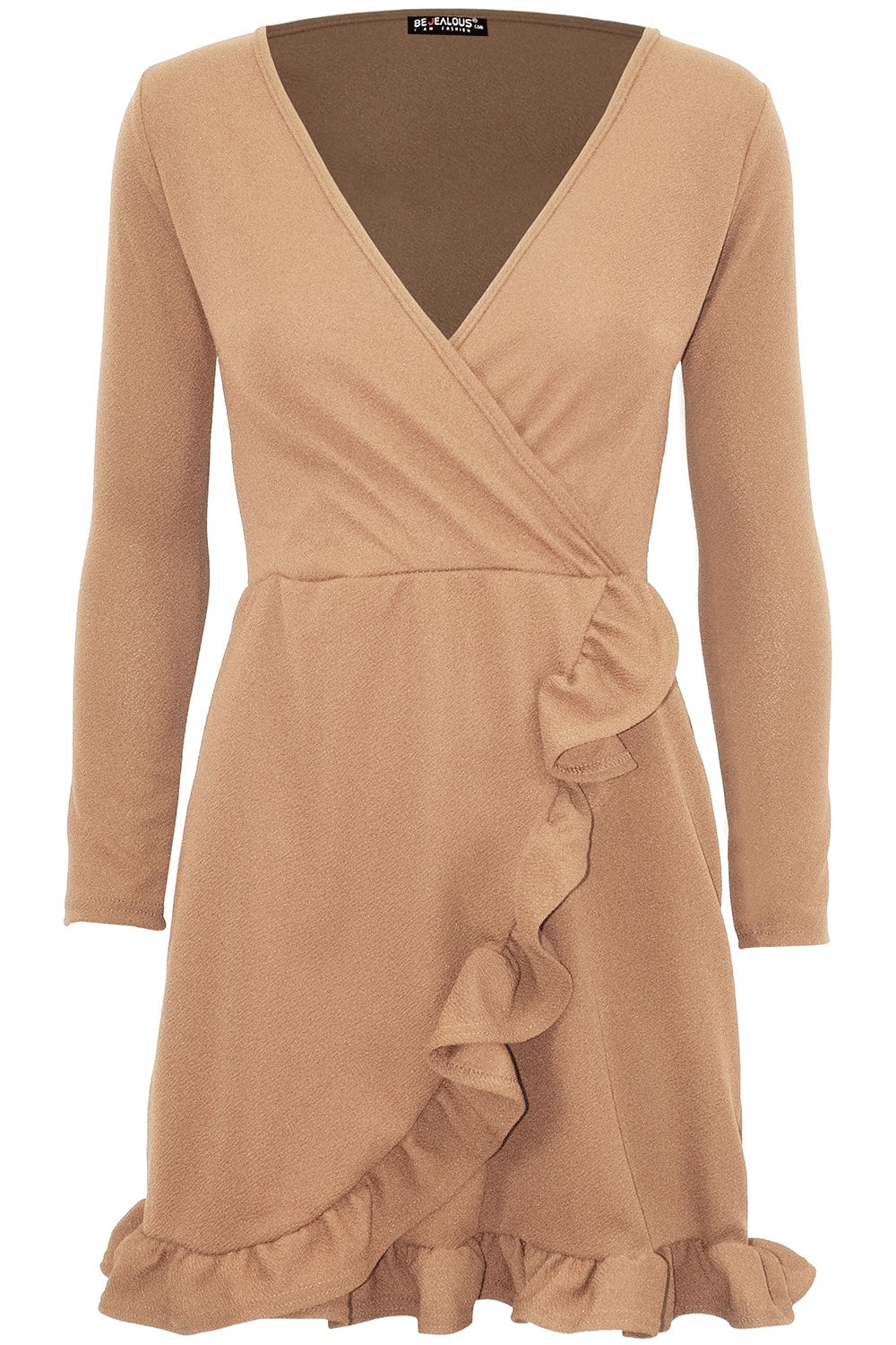 Casie Long Sleeve Frilly Mini Dress - bejealous-com