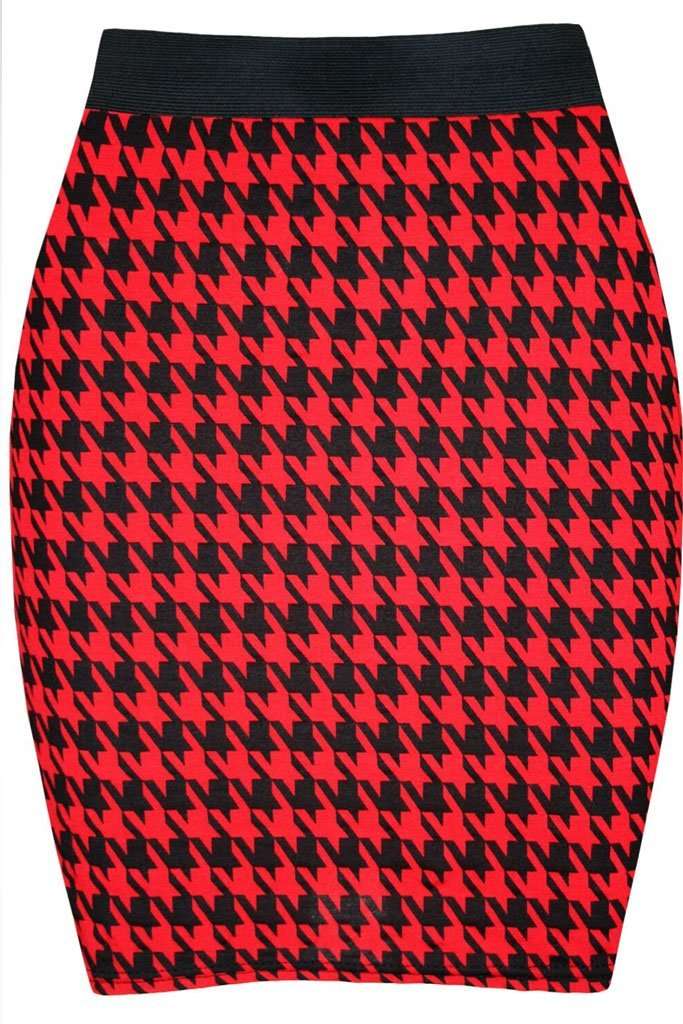 Chloe High Waist Dog Tooth Mini Skirt - bejealous-com