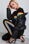 Clair Rainbow Side Stripe Slim Fit Jog Pants - bejealous-com