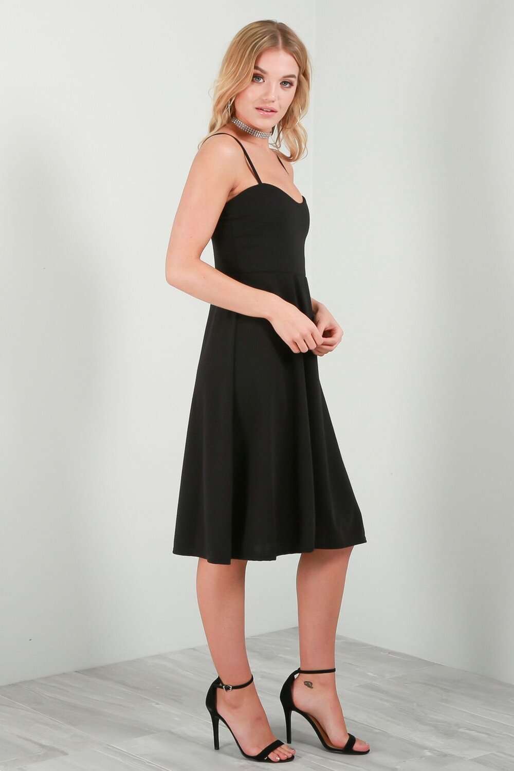 Frankie Strappy Midi Skater Dress - bejealous-com