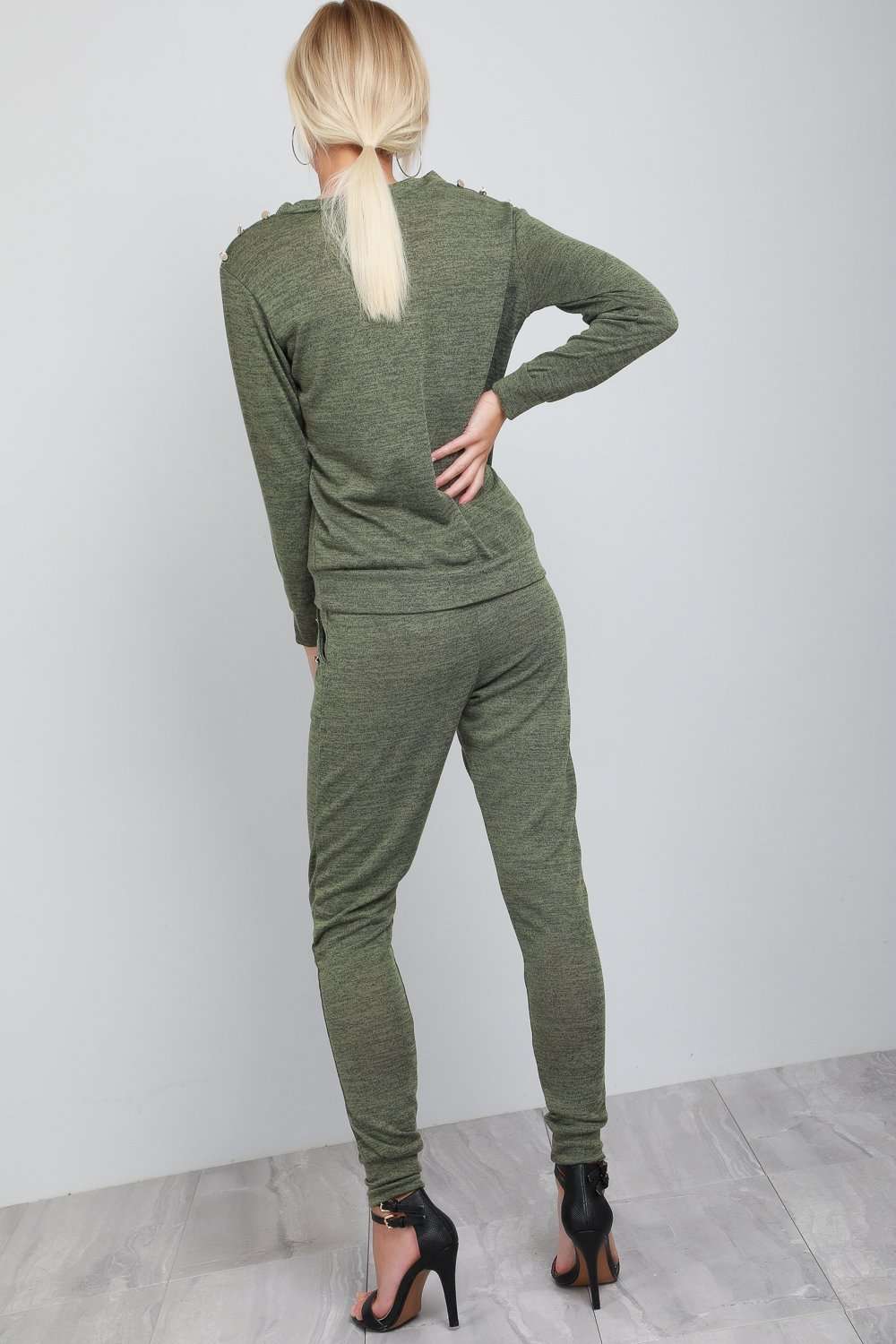 Hailey Fine Knit Studded Lounge Wear Set - bejealous-com