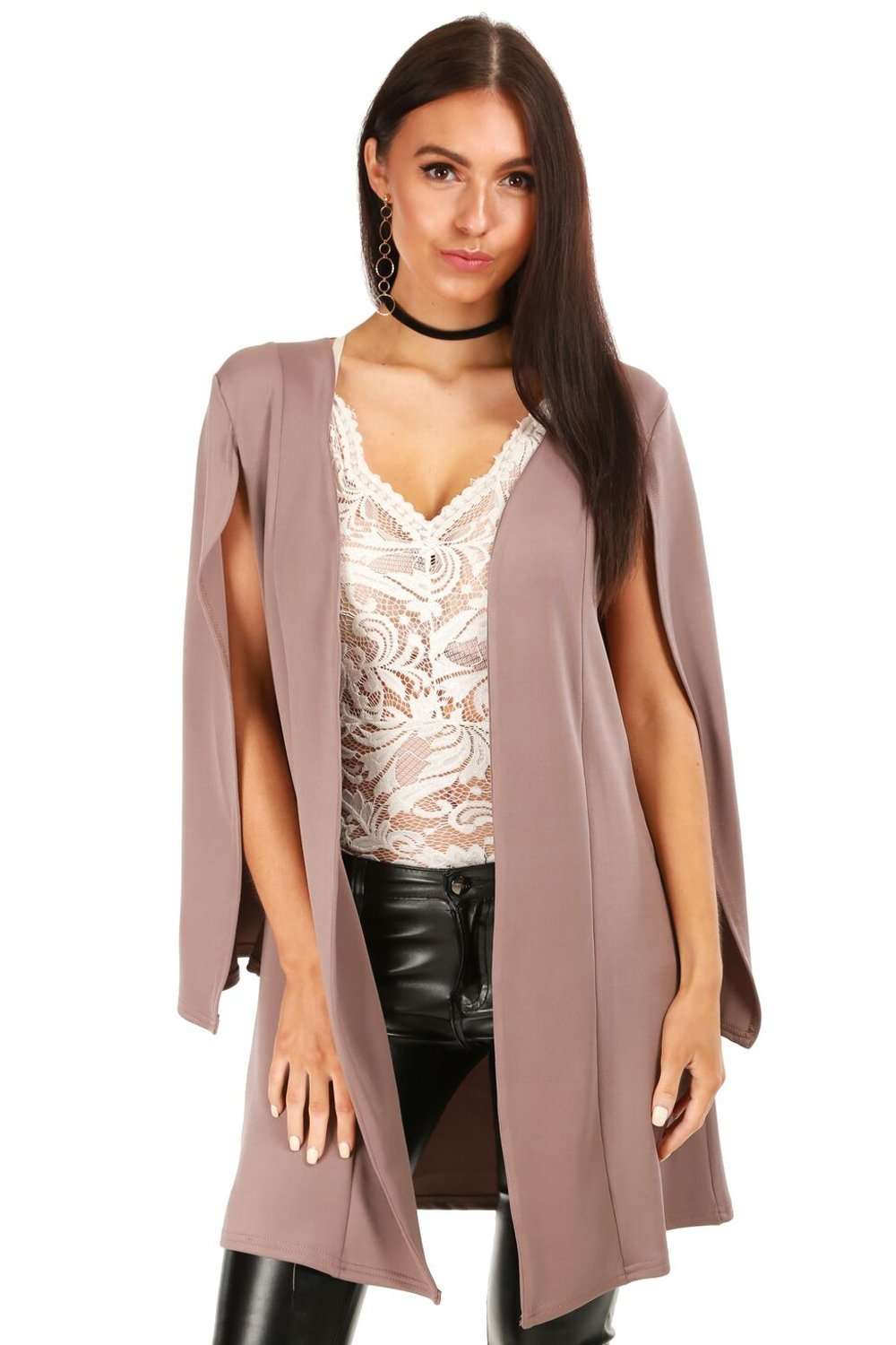 Jessie Long Line Cape Blazer Jacket - bejealous-com