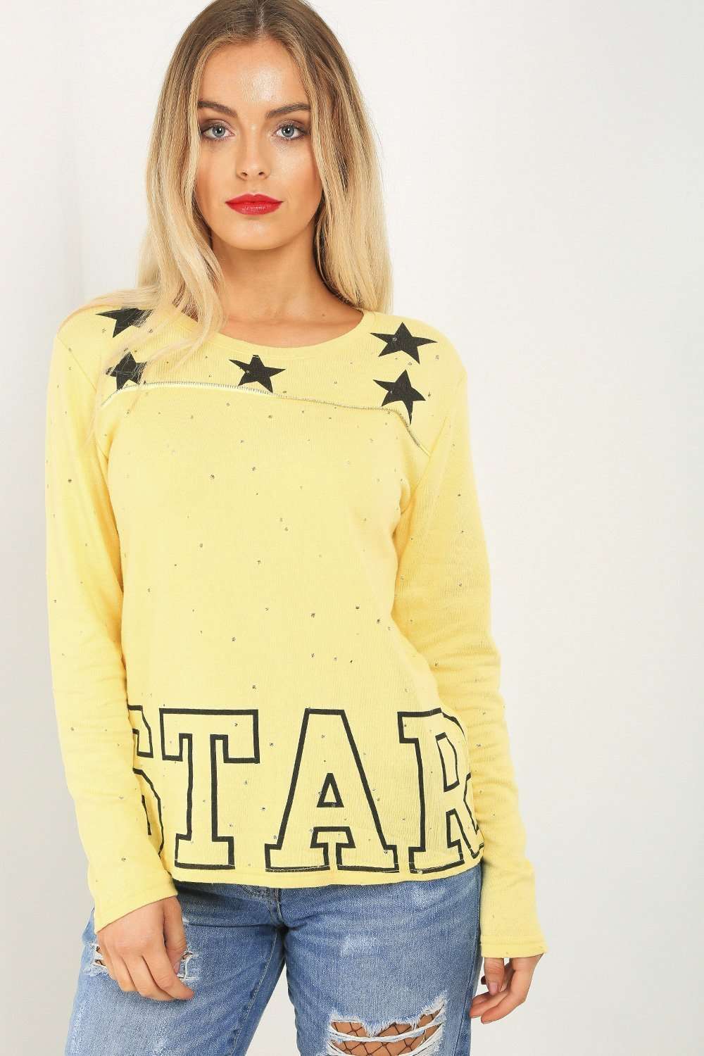 Karmen Star Print Jumper - bejealous-com