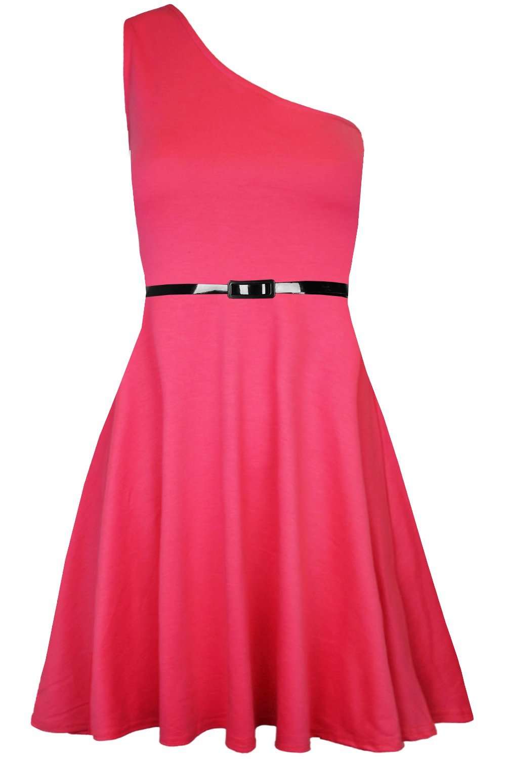 Kasie One Shoulder Mini Skater Dress - bejealous-com