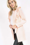 Kassandra Long Sleeve Ruffle Trim Jacket - bejealous-com