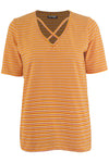 Kaya Mulitcolour Striped Strappy Baggy Tshirt - bejealous-com