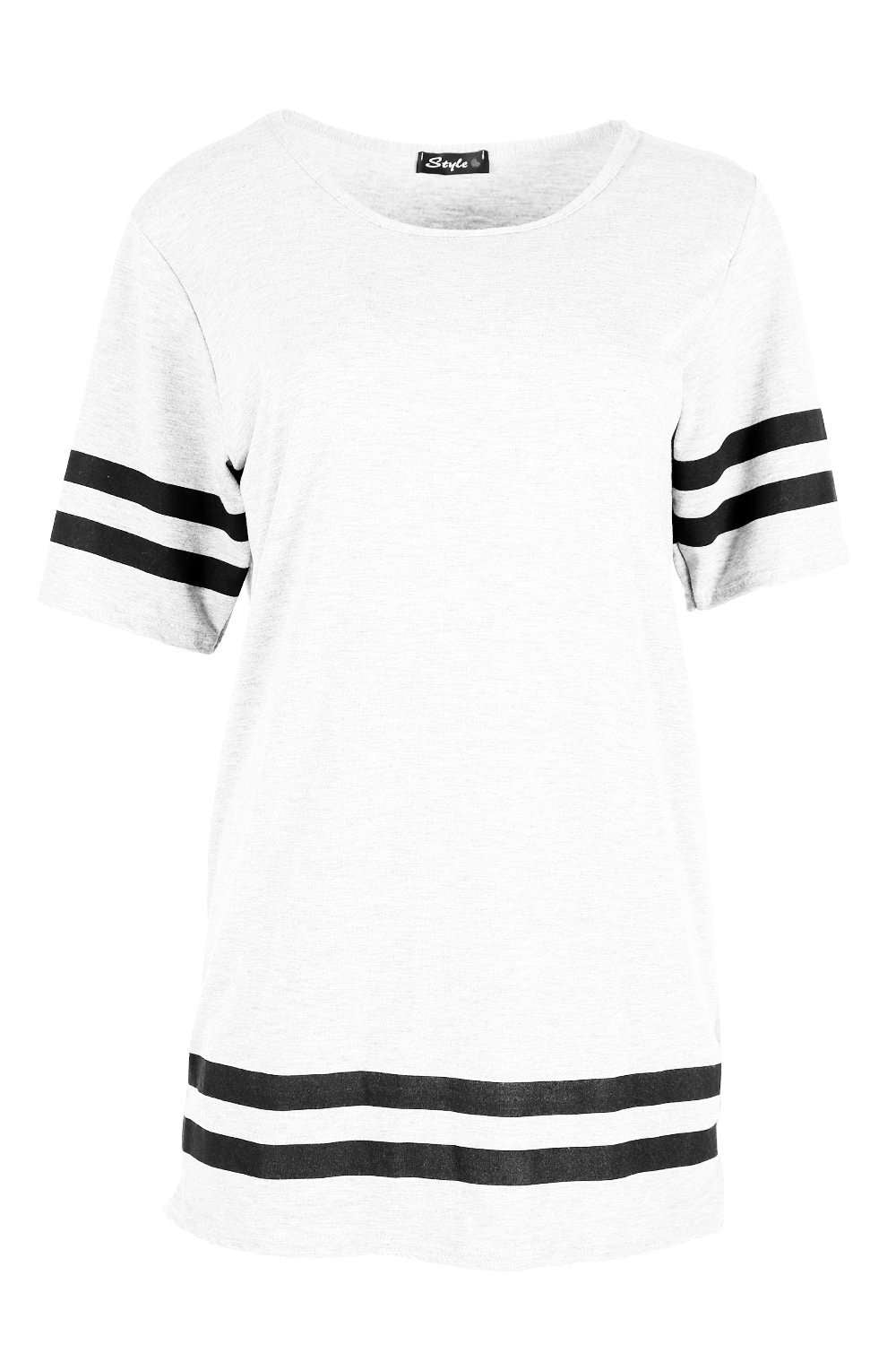Khalid Striped Sleeve Oversized Jersey Tshirt - bejealous-com