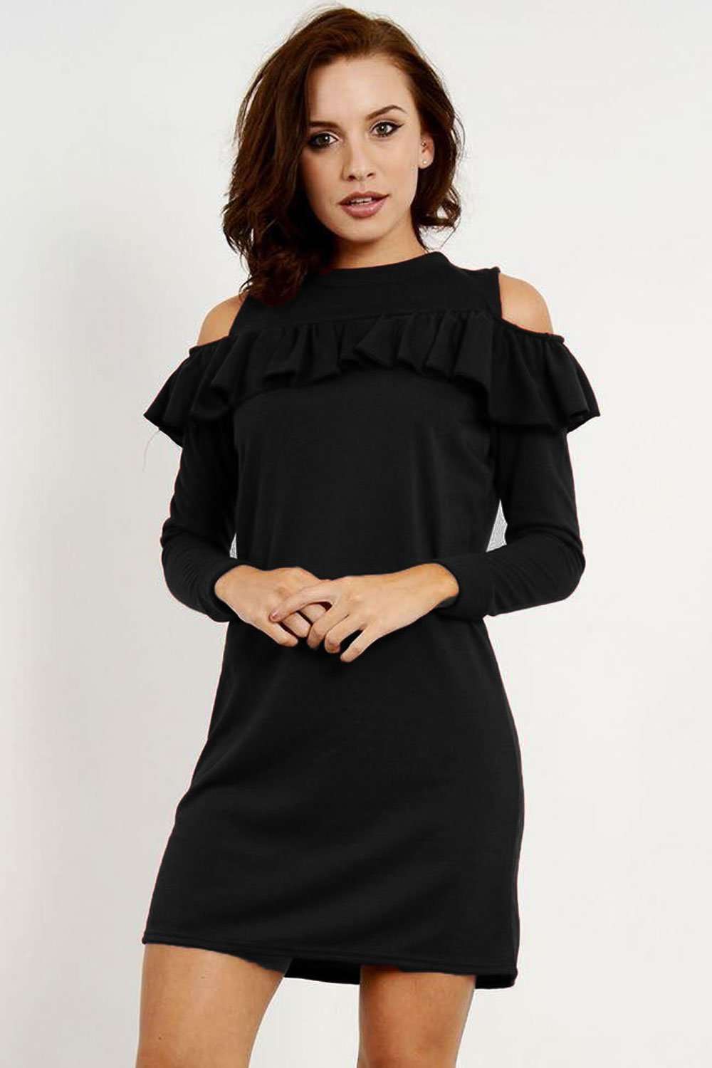 Layla Cold Shoulder Sweatshirt Dress - bejealous-com