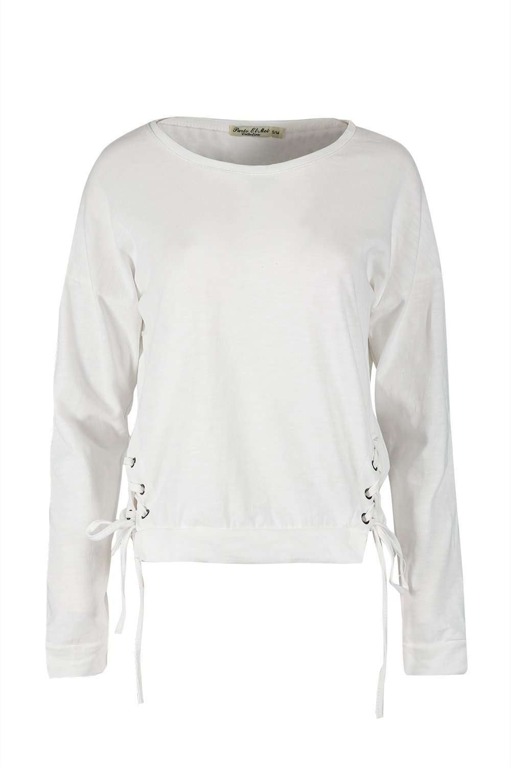 Lumia Lace Up Side Sweatshirt - bejealous-com
