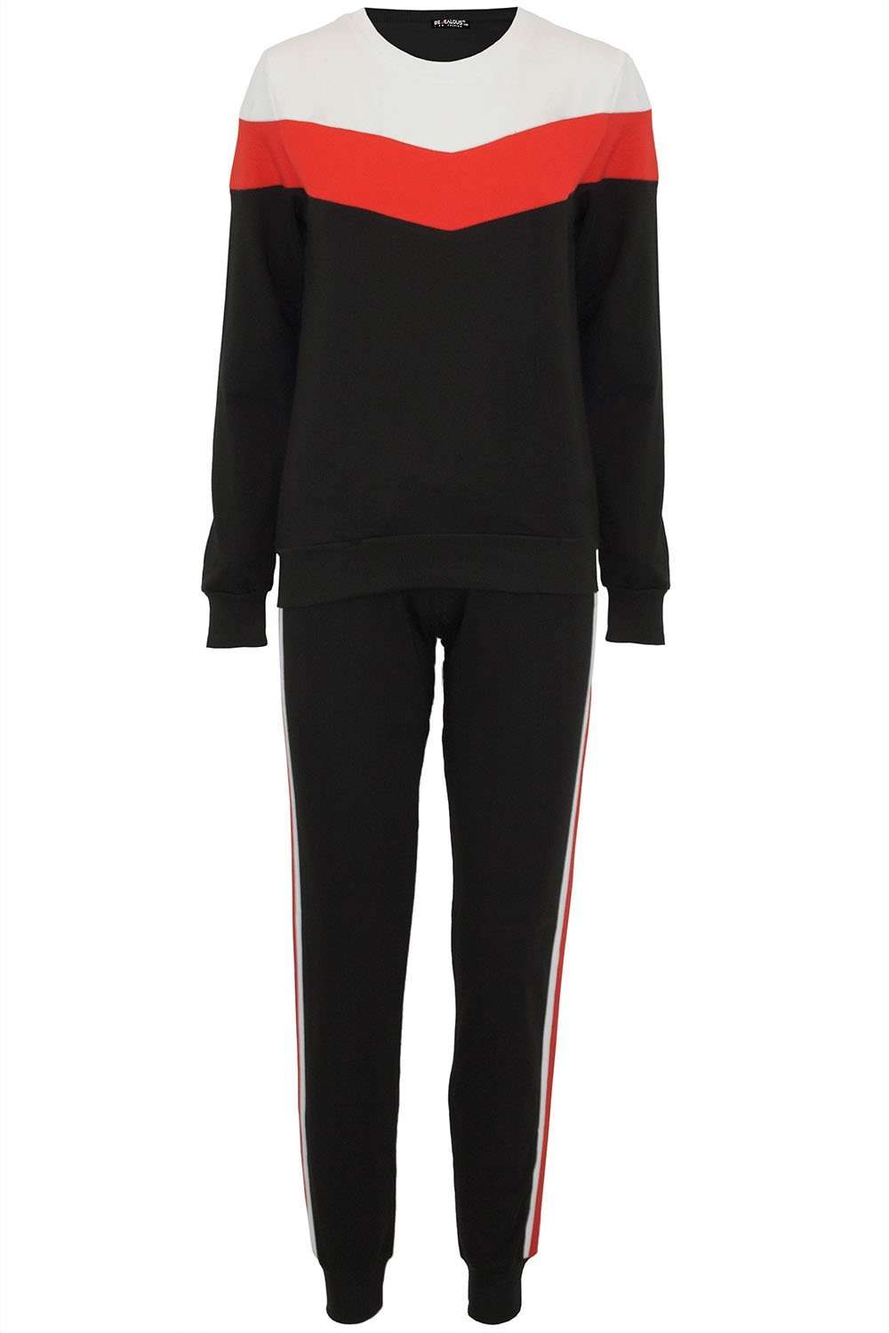 Melanie Chevron Paneled Lounge Wear Set - bejealous-com