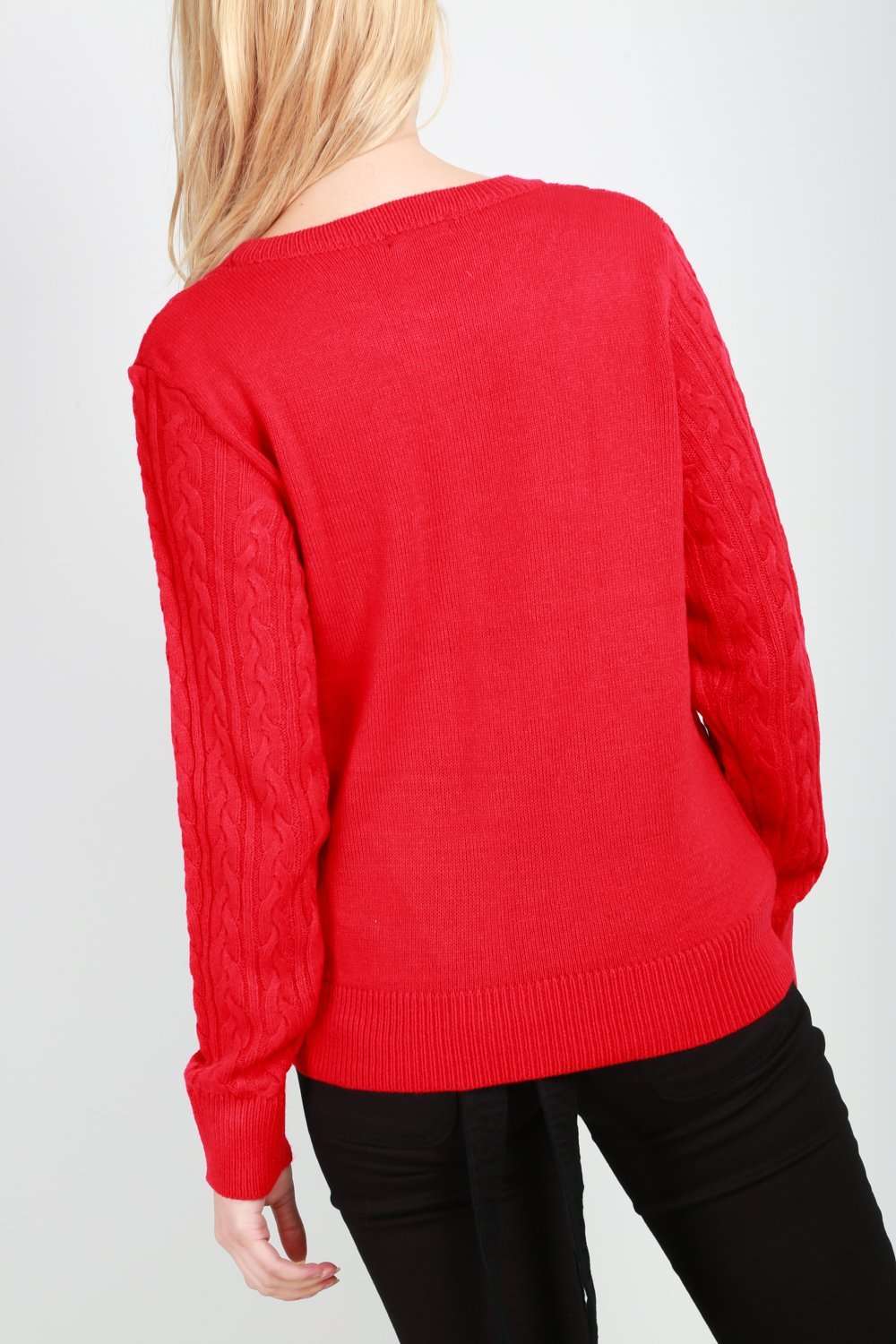 Molly Long Sleeve Chunky Knit Baggy Sweatshirt - bejealous-com