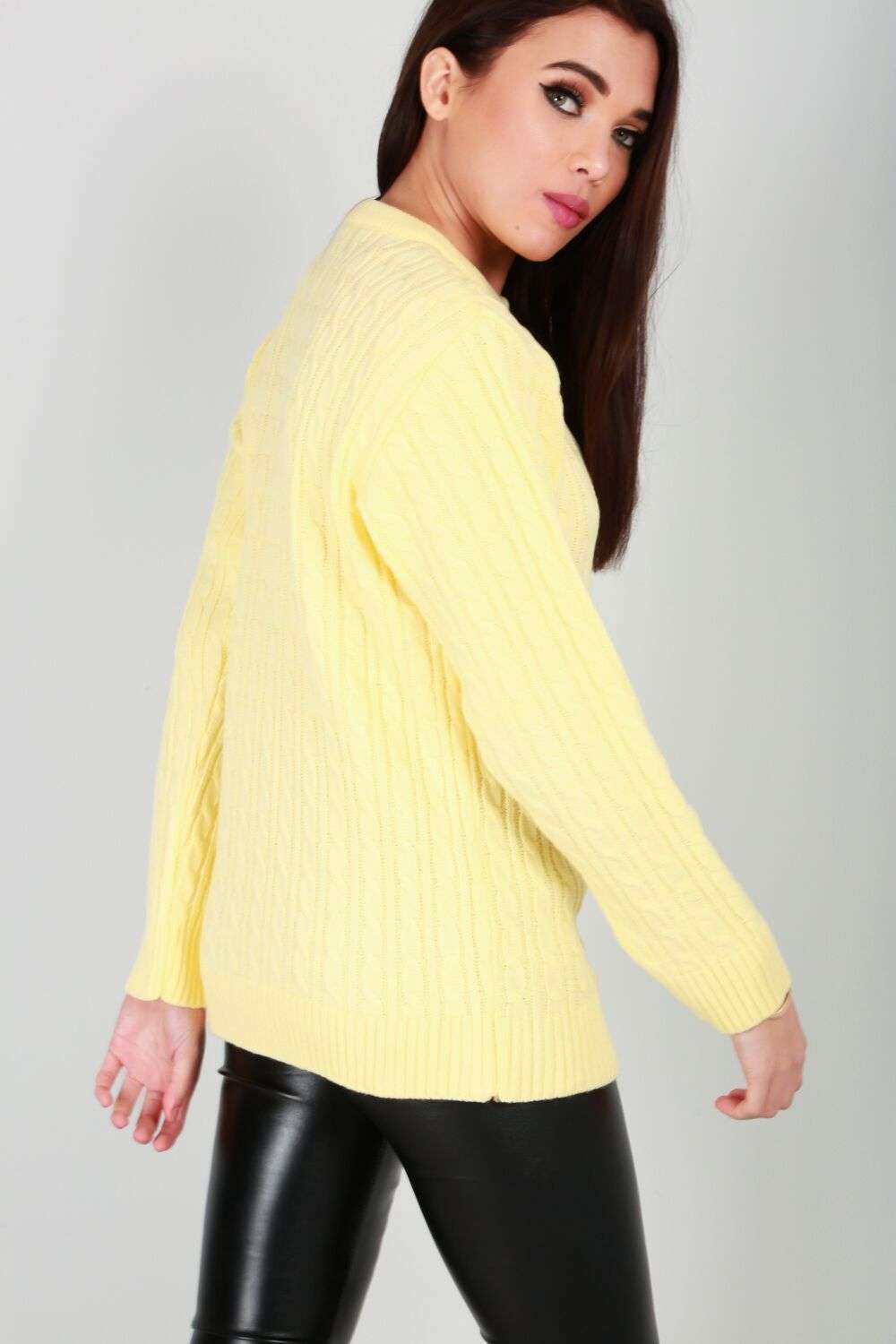 Molly Long Sleeve Chunky Knit Baggy Sweatshirt - bejealous-com