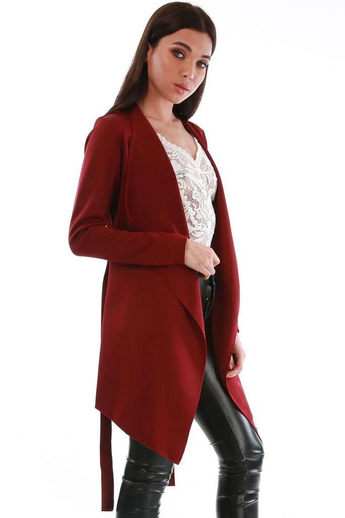 Molly Long Sleeve Waterfall Duster Coat - bejealous-com