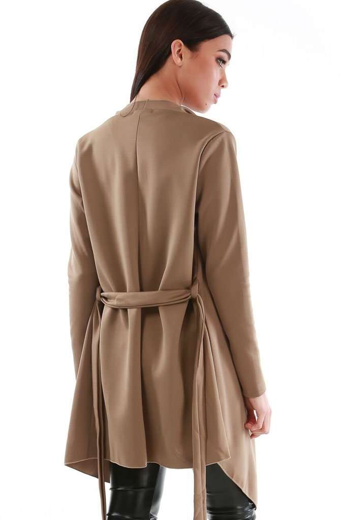 Molly Long Sleeve Waterfall Duster Coat - bejealous-com