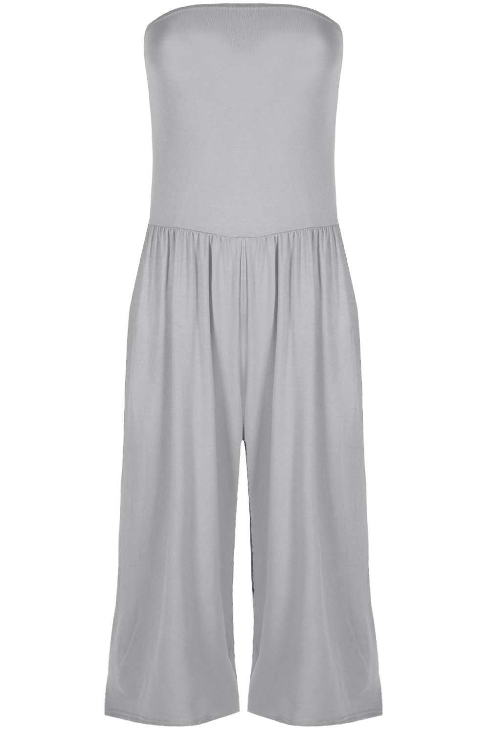Mya Bardot Cropped Leg Jersey Jumpsuit - bejealous-com