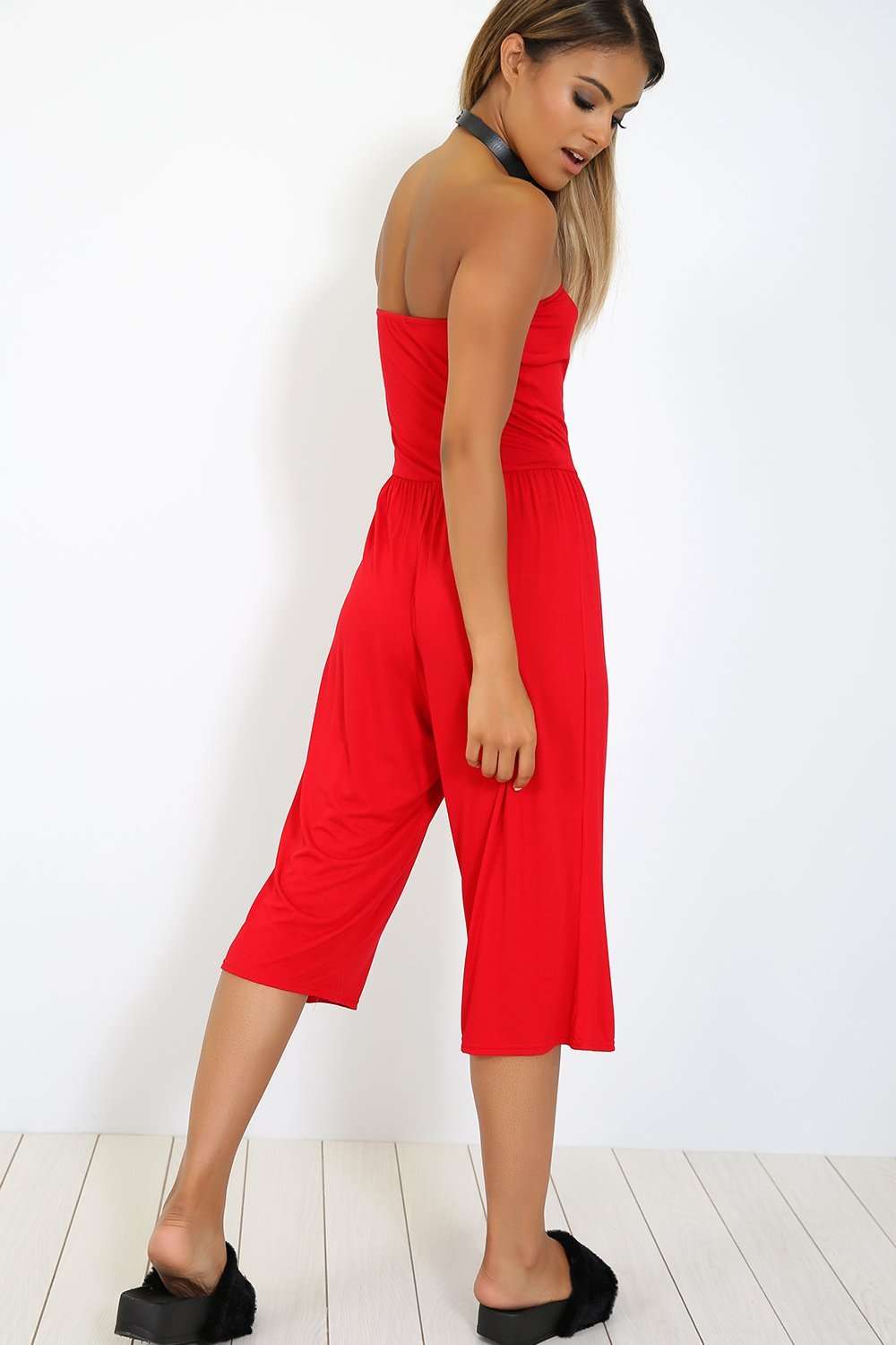 Mya Boobtube Ruched Sleeveless Jumpsuit - bejealous-com