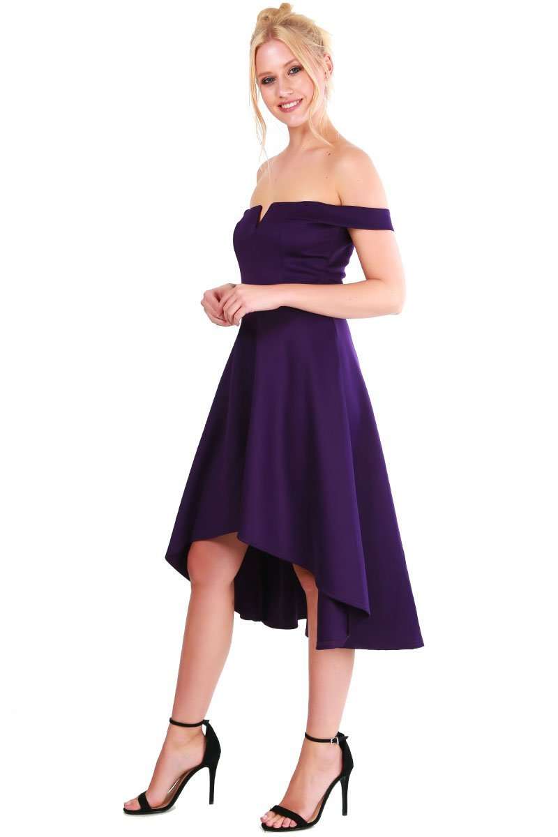 Natalia V Bar Strapless Midi Swing Dress - bejealous-com