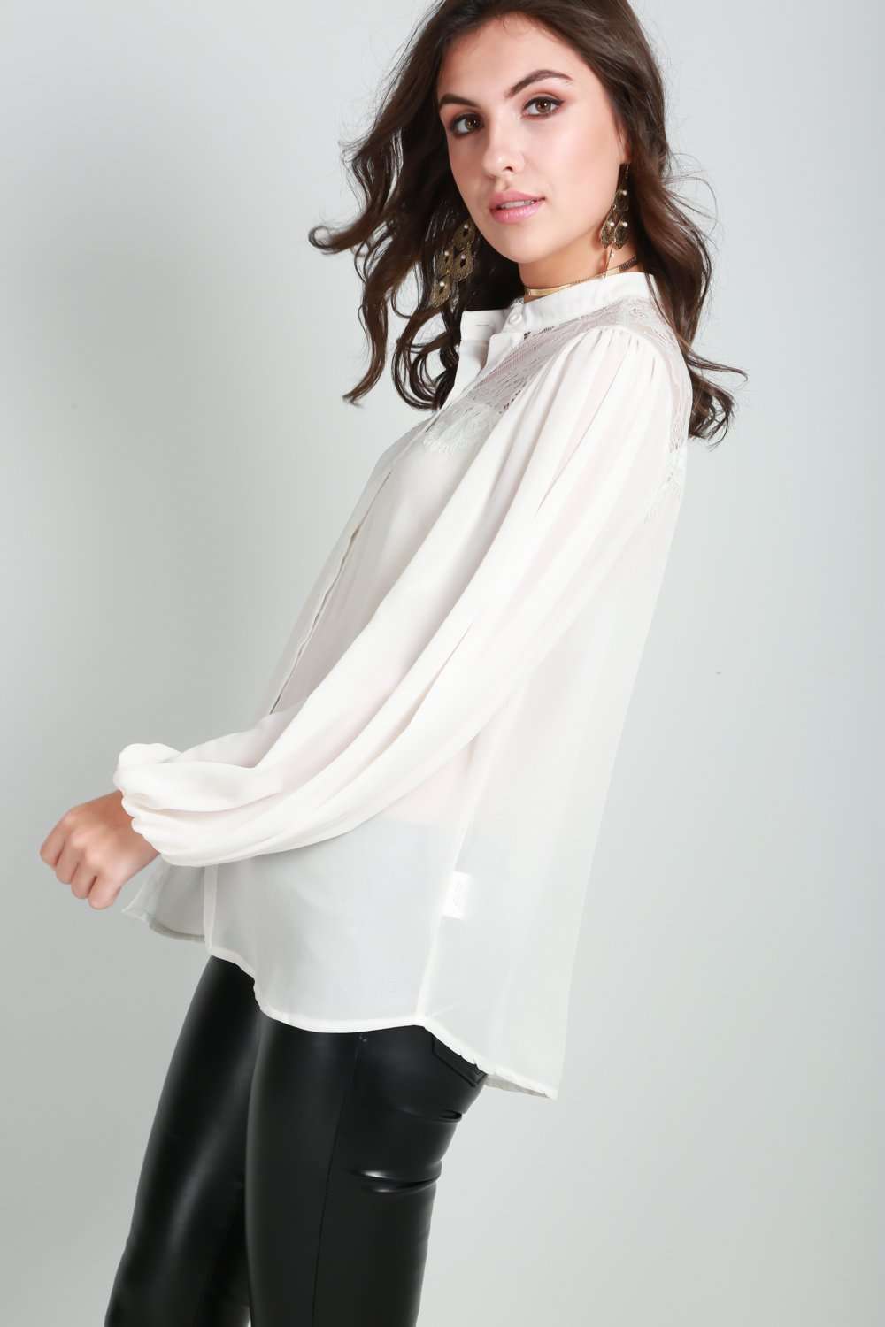 Pammie Button Down Blouse - bejealous-com