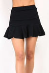 Pamola High Waisted Frill Hem Mini Skirt - bejealous-com