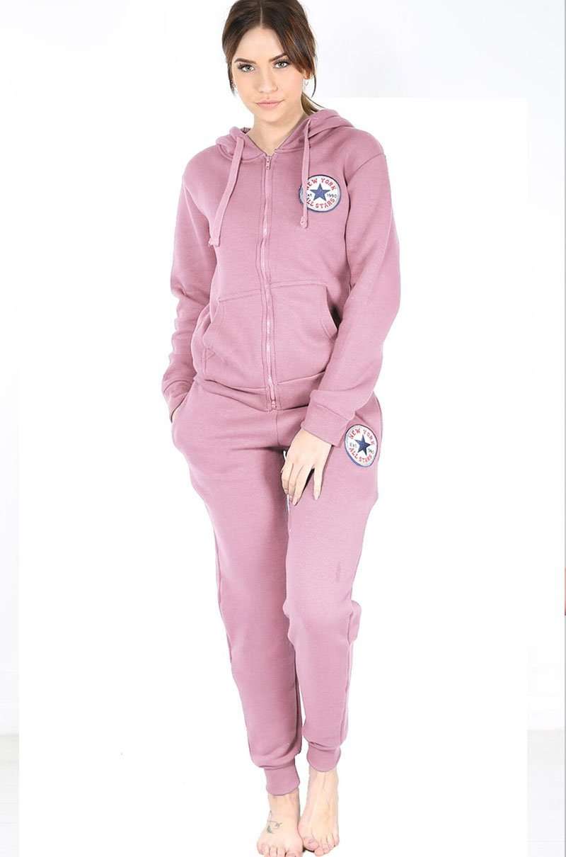 Pink New York All Stars Lounge Wear Coord Set - bejealous-com