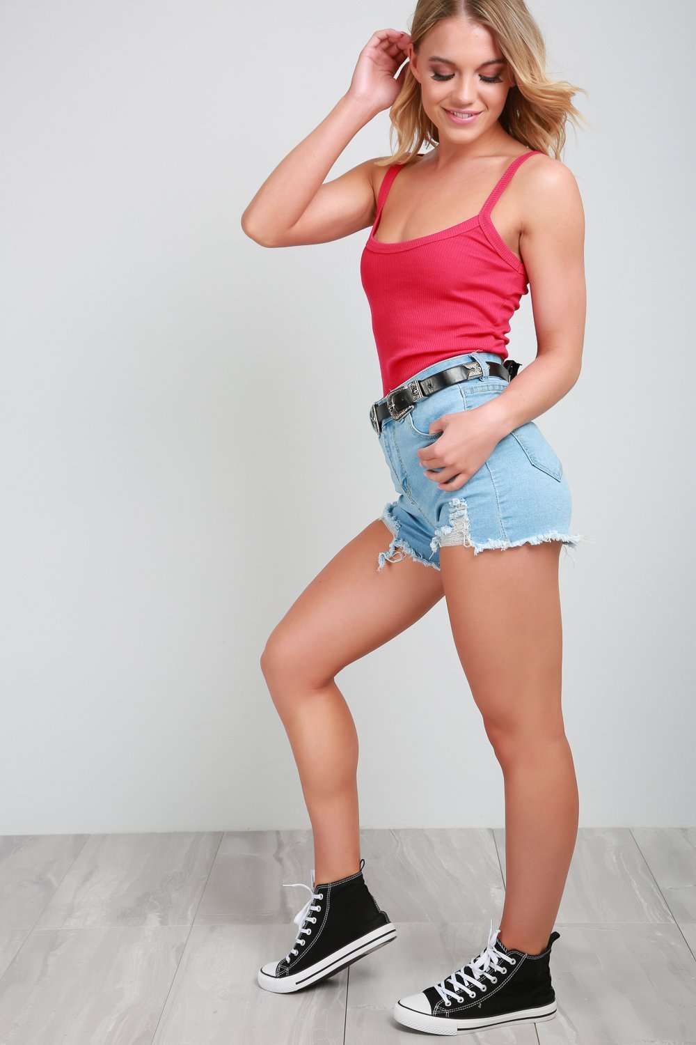 Reena Ribbed Knitted Basic Vest Top - bejealous-com