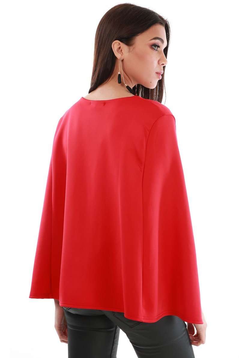 Renay Cape Sleeve Open Front Blazer Jacket - bejealous-com
