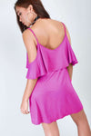 Sienna Strappy Off Shoulder Frill Mini Dress - bejealous-com