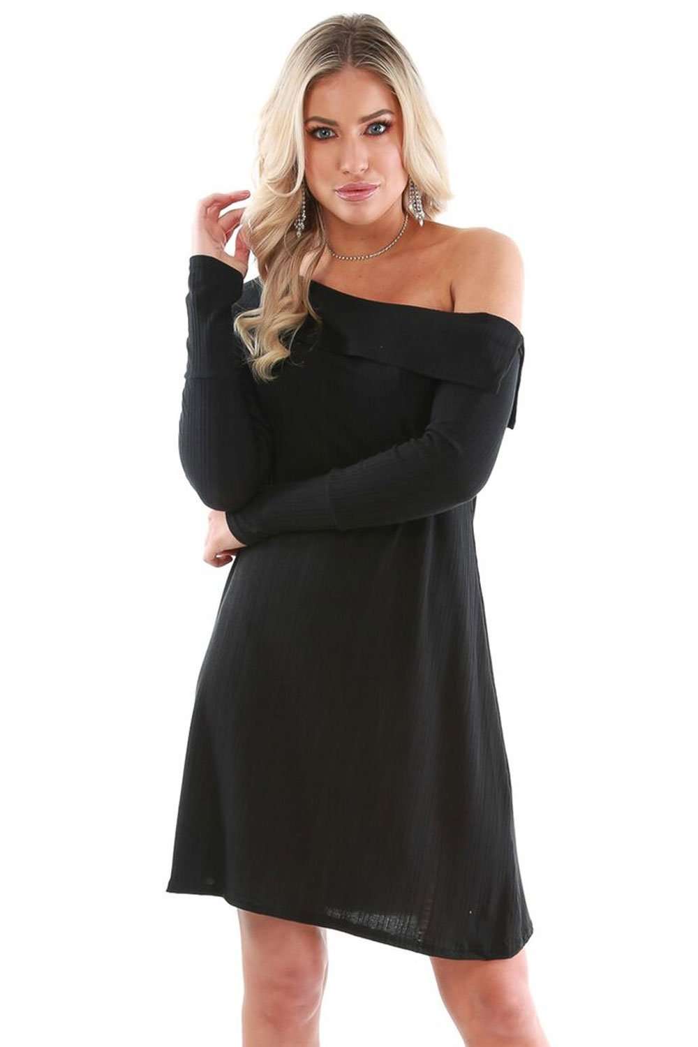 Zara One Shoulder Ribbed Swing Dress - bejealous-com