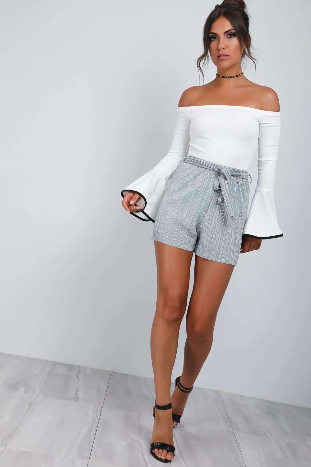 Pastel Pink High Waisted Belted Pleated Shorts - bejealous-com