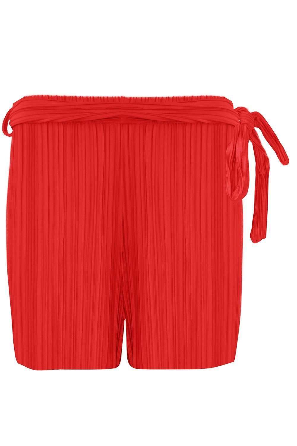 Pastel Pink High Waisted Belted Pleated Shorts - bejealous-com