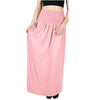 Lily High Waisted Plain Jersey Maxi Skirt