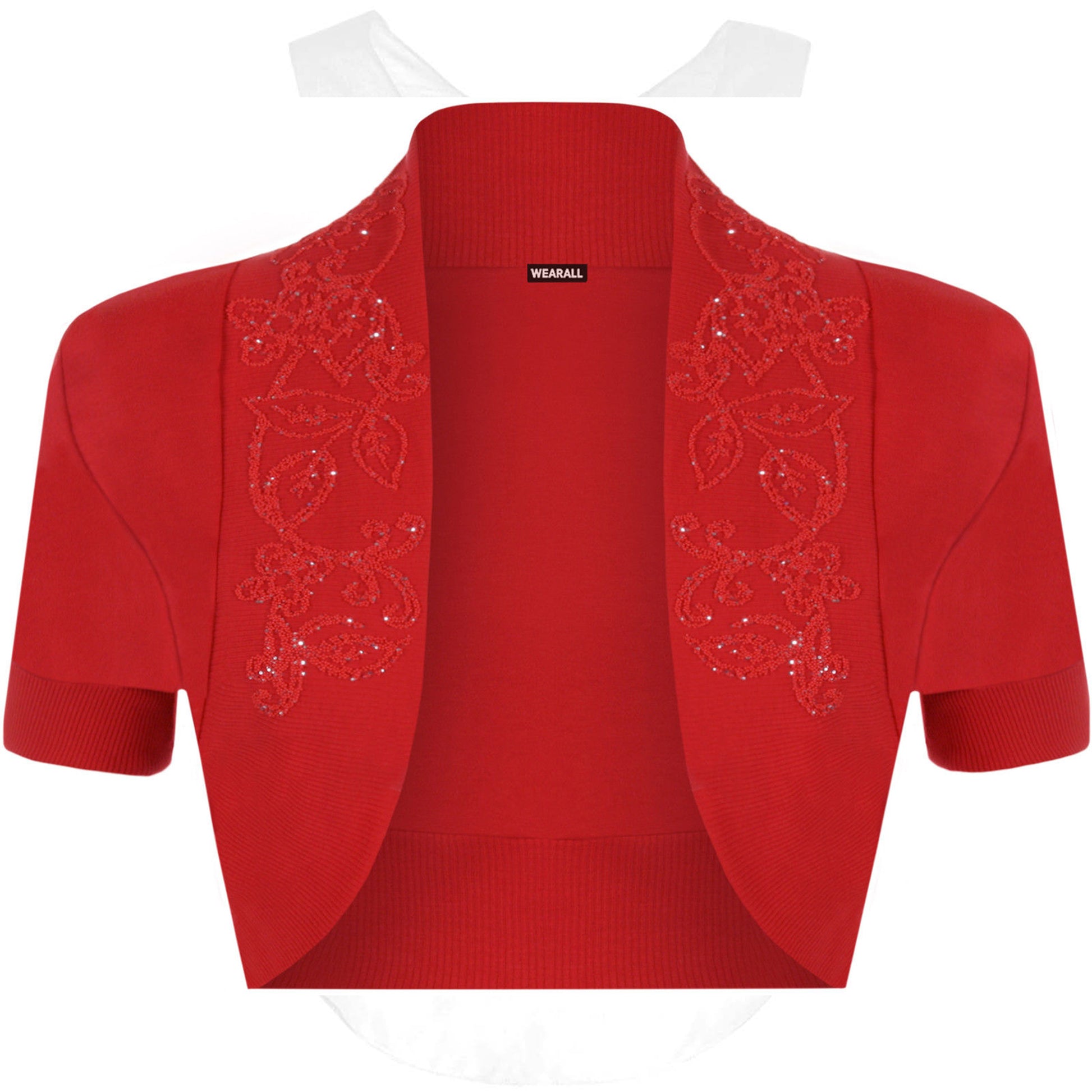 Lily Beaded Cap Sleeve Shrug Top