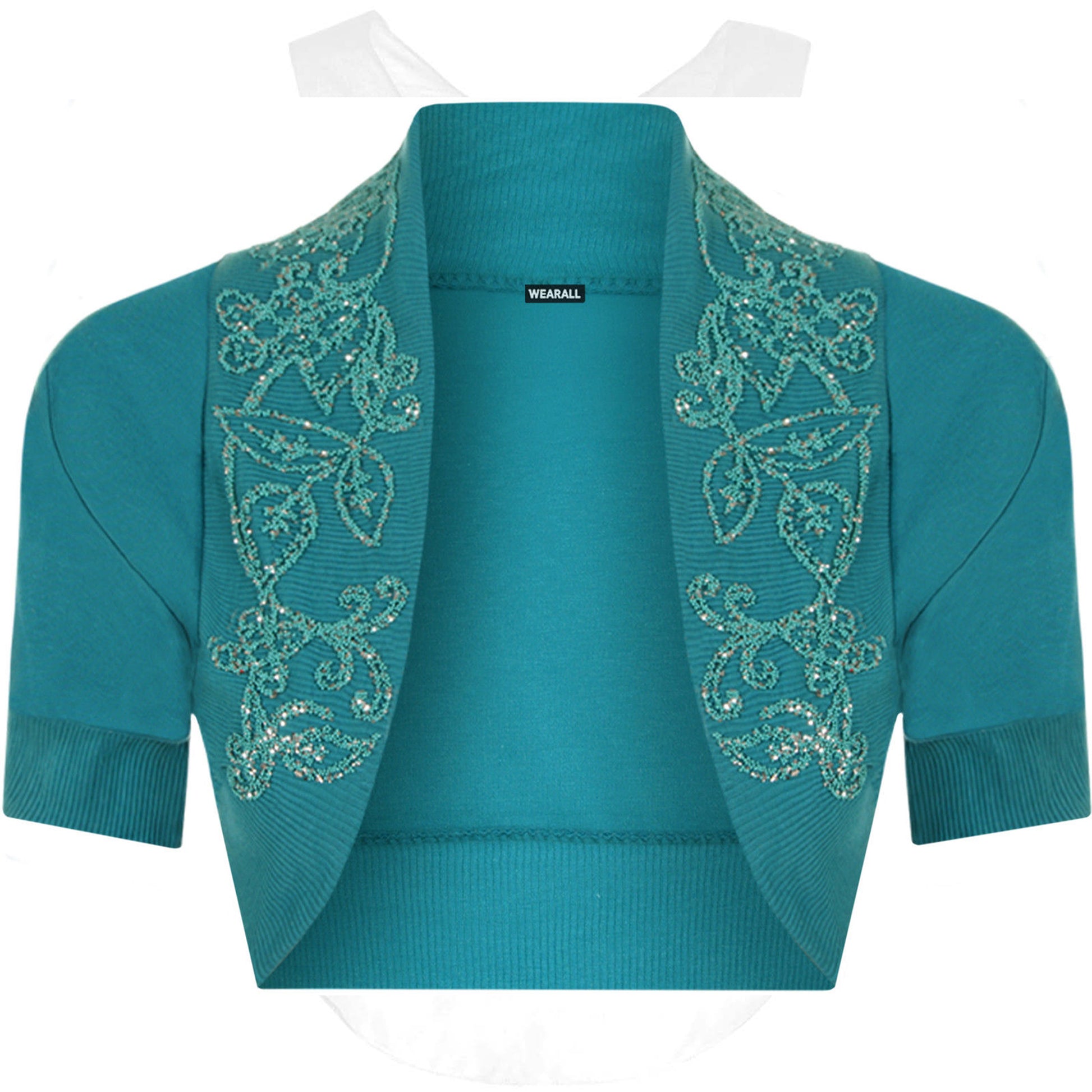 Lily Beaded Cap Sleeve Shrug Top