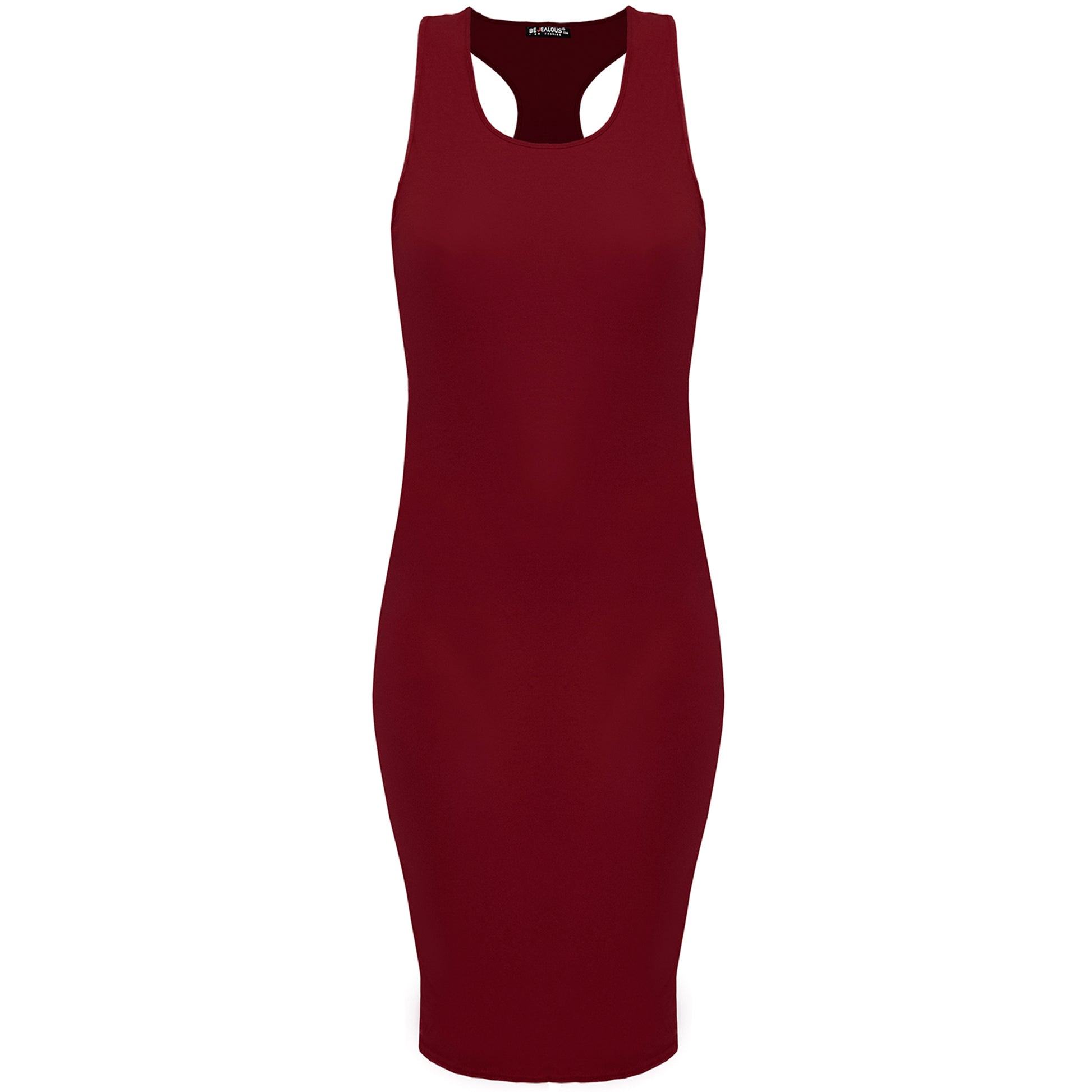 Lily Plain Muscle Racer Back Midi Dress