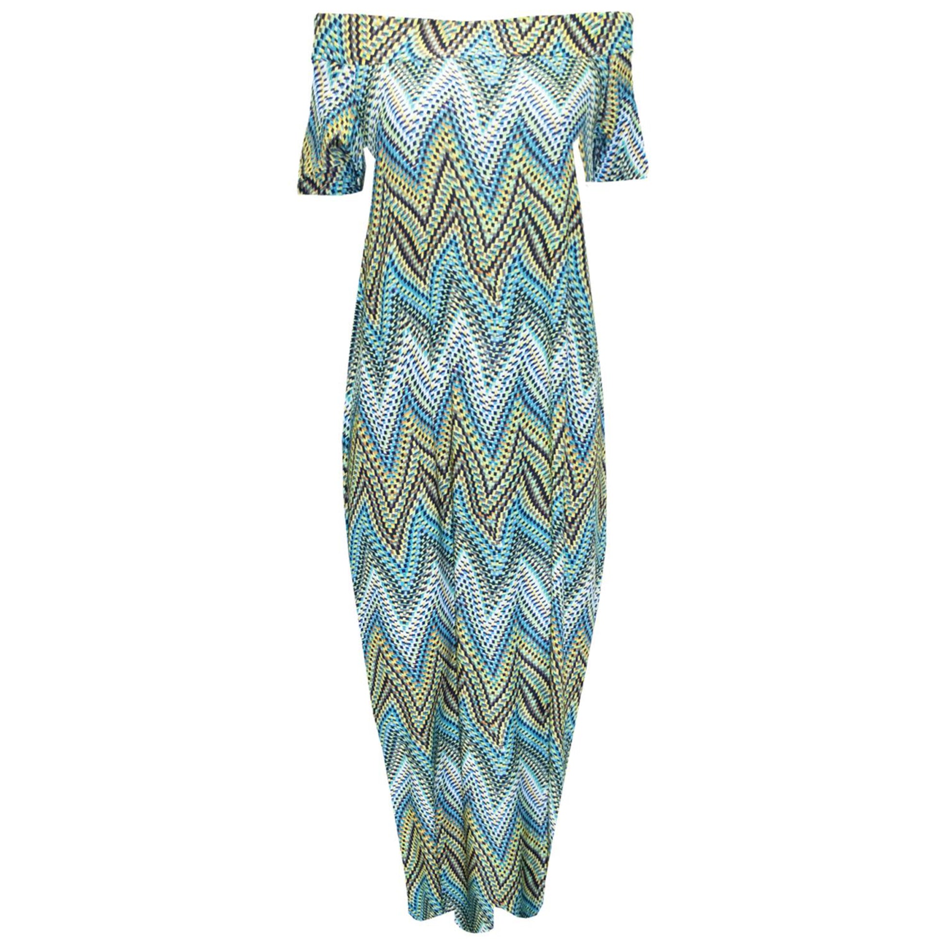 Evie Off Shoulder Printed Maxi Dress