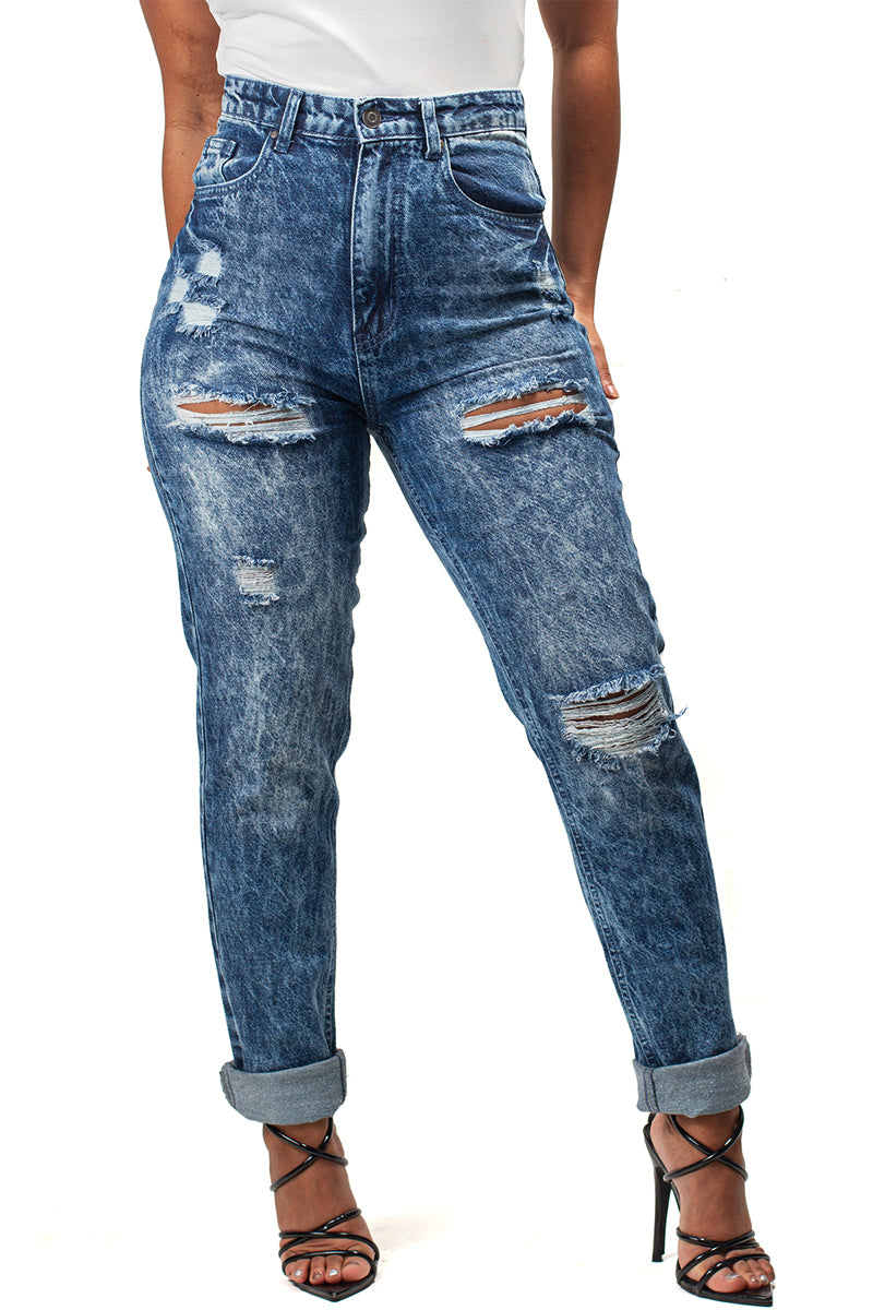 Rose High Waist Denim Mom Jeans