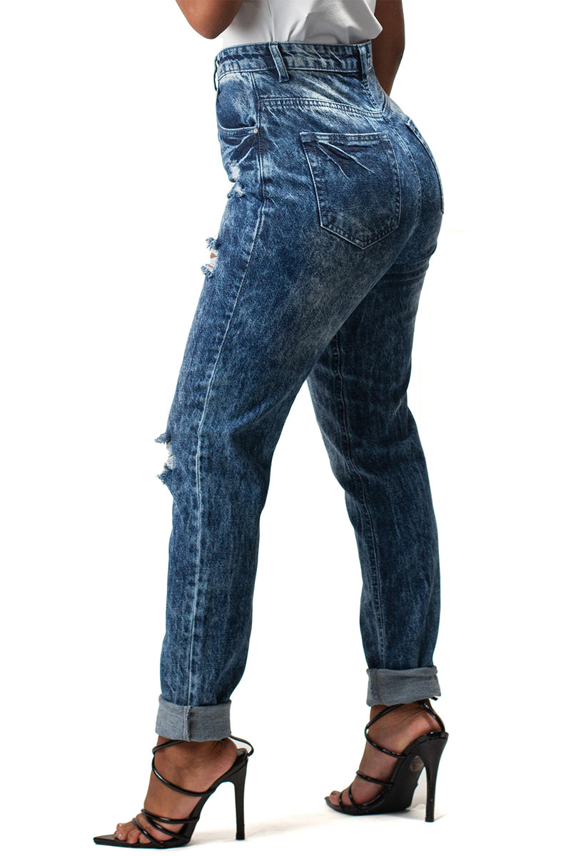 Rose High Waist Denim Mom Jeans